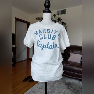 Abercrombie & Fitch Large White Terry Short Sleeve Tee